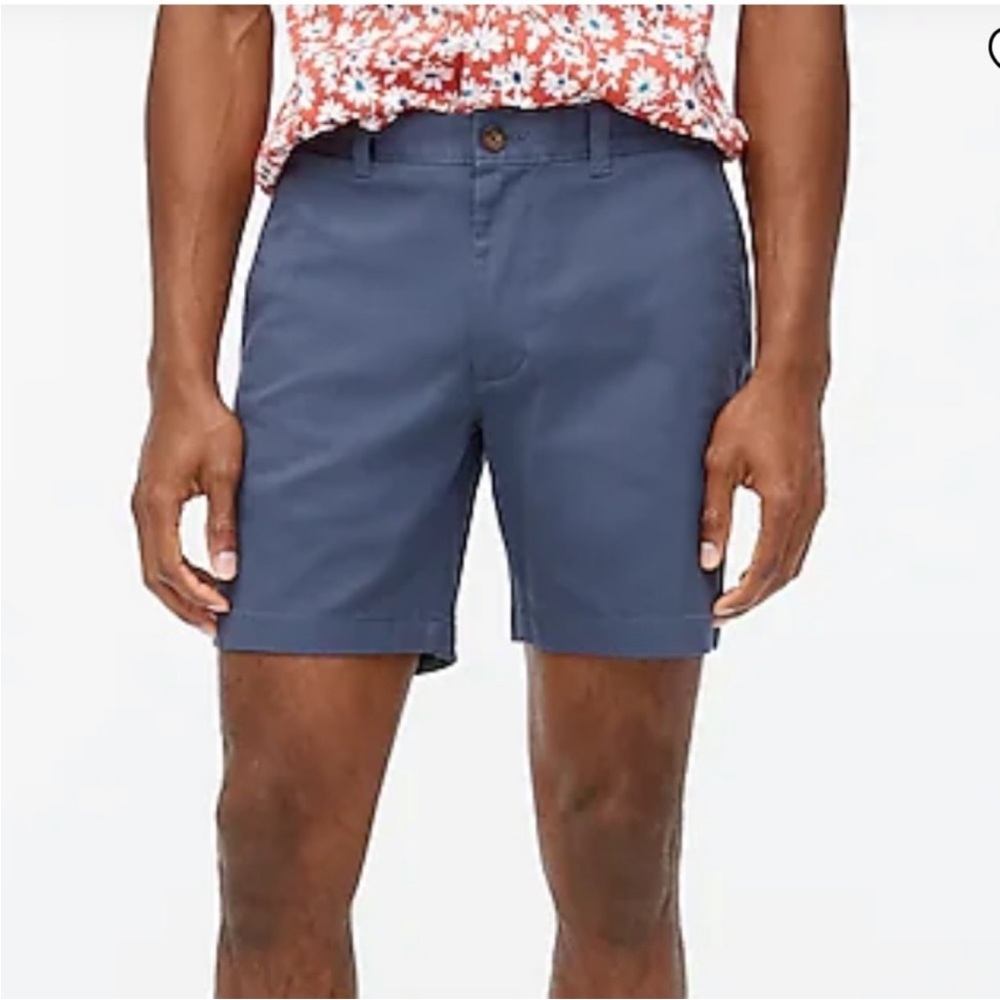 🆕J.Crew Shorts  7" Flex Overcast Blue Khaki Short Men Sz 28